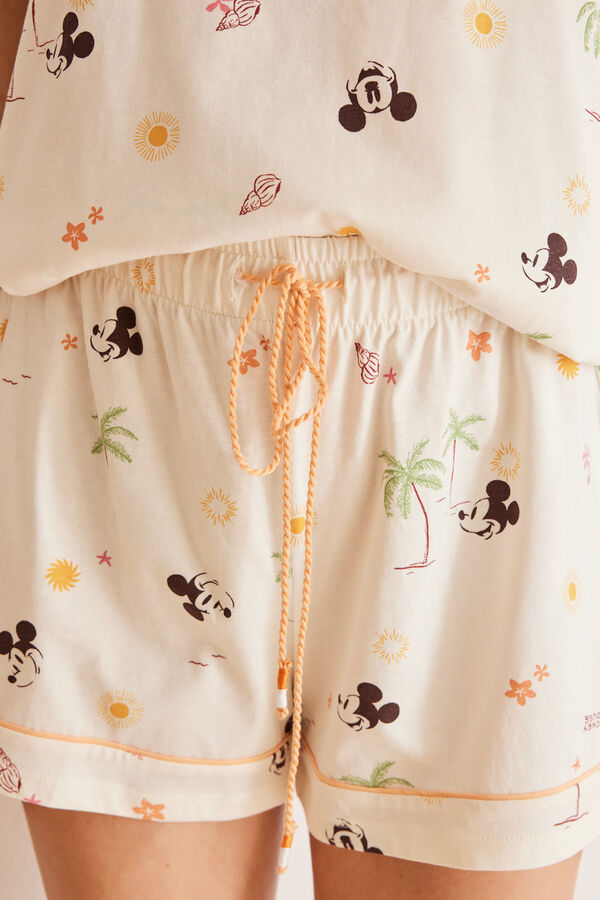 Women'secret Pijama 100% algod&oacute;n estampado Mickey blanco