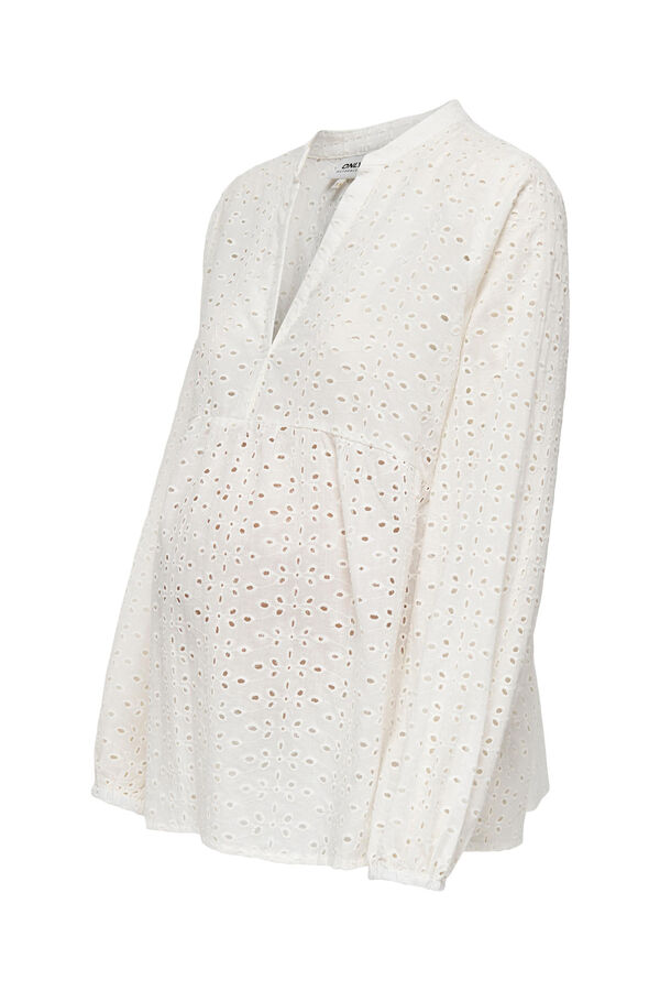 Only Maternity Blusa manga larga maternity blanco