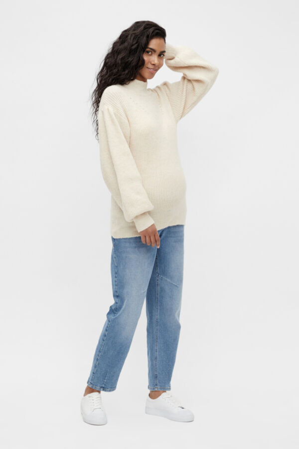 Mamalicious Jersey de punto gordo maternity blanco