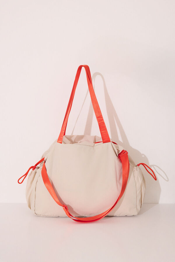 Women'secret Bolso multiusos nylon beige nude