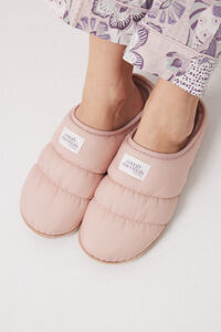 Women'secret Chinelos de nylon acolchoados rosa
