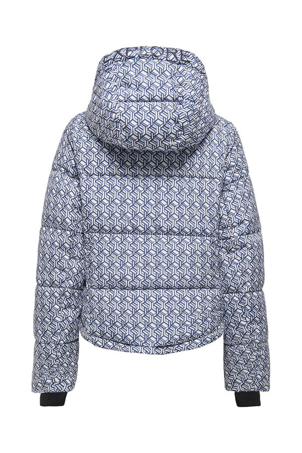 Only Play Casaco ski acolchoado t&eacute;cnico estampado para mulher branco