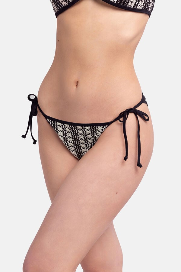 Dorina Braga de bikini clásica crochet negro negro