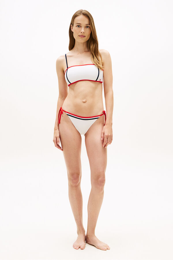 Tommy Hilfiger Top biqu&iacute;ni bandeau estampado