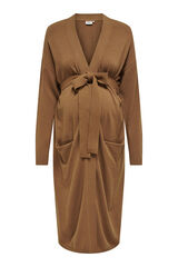 Only Maternity Cárdigan largo de punto maternity beige