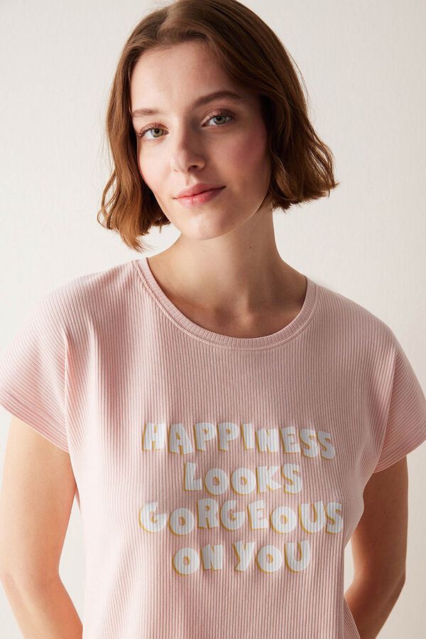 Penti Top de pijama t-shirt rosa para Happiness rosa