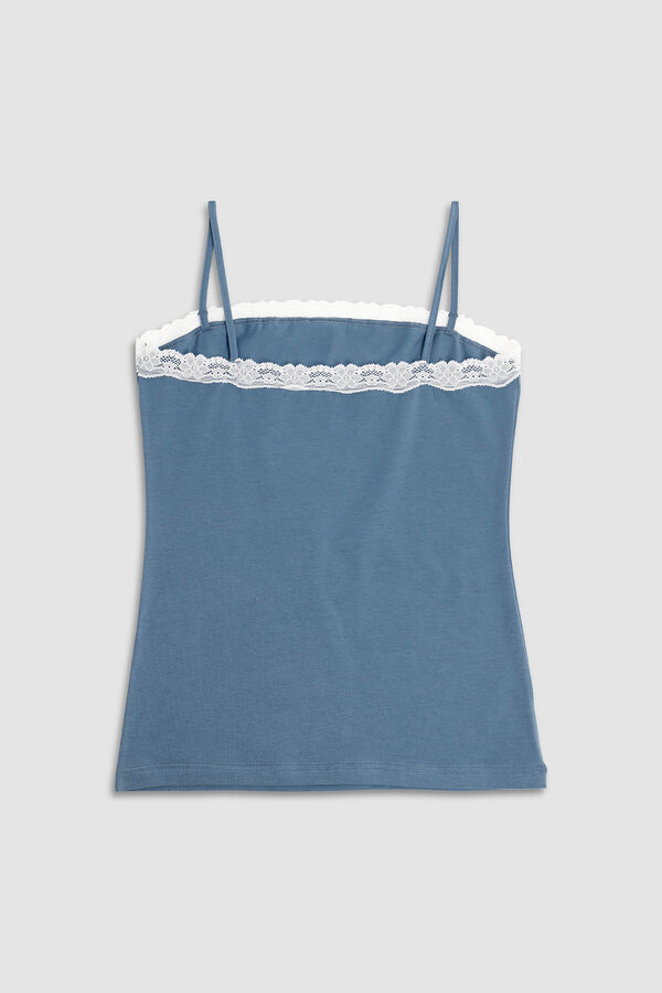 Cotonella Anthracite blue top azul