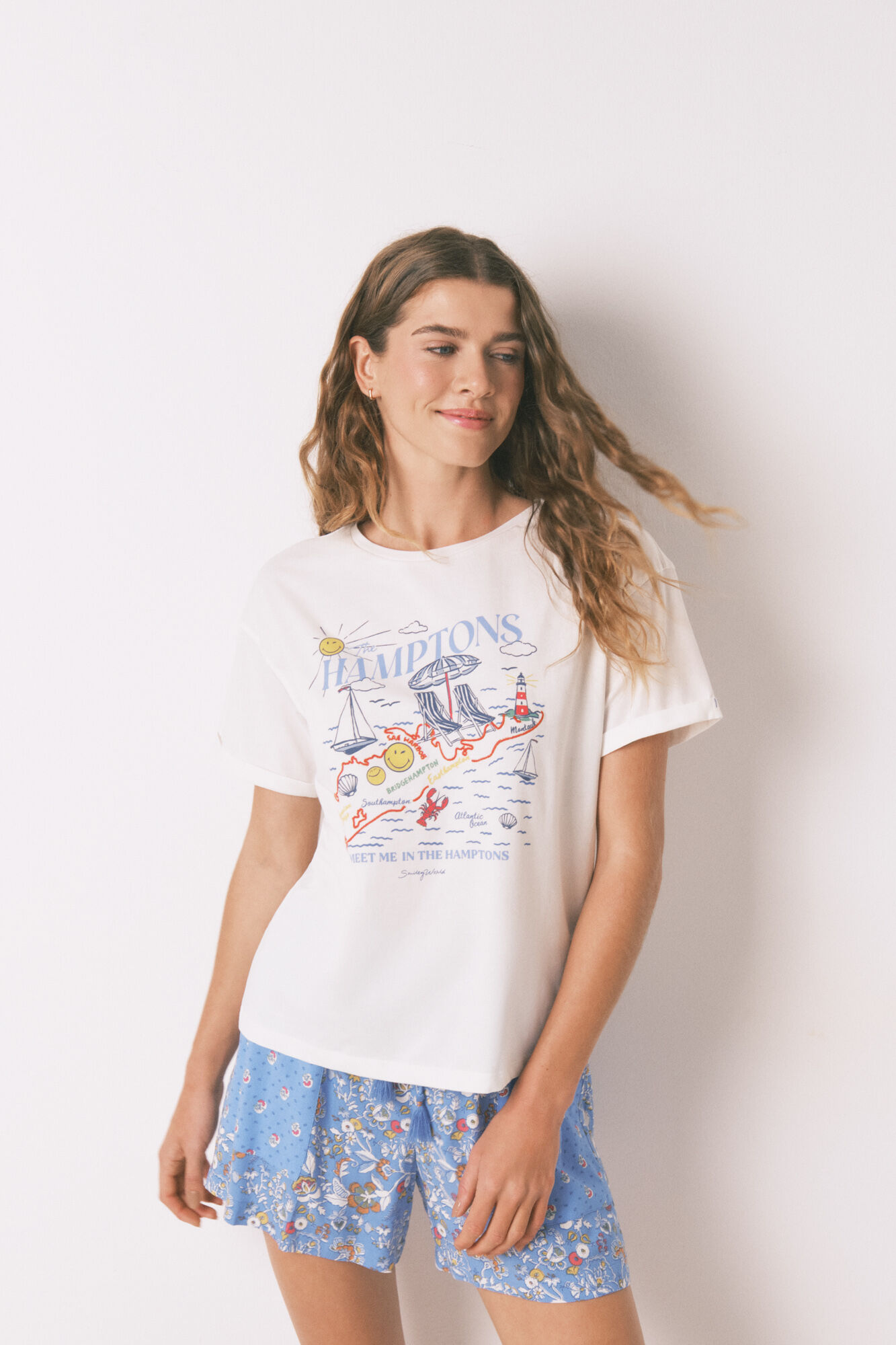 Women'secret Camiseta Smile Off White Algod&oacute;n