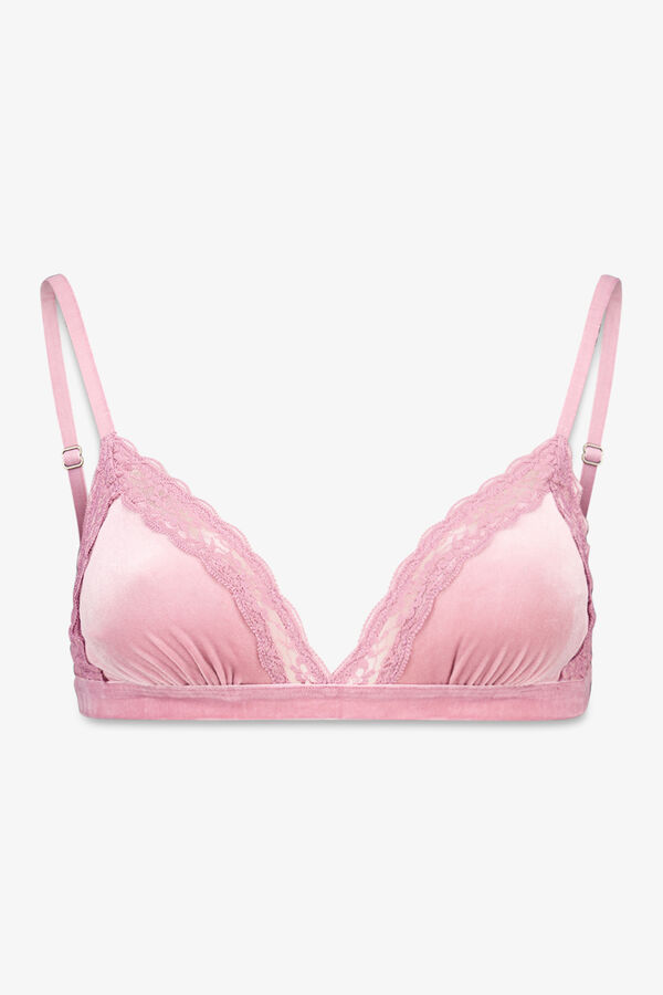 Women'secret Soutien triangular de veludo rosa NATURAL rosa