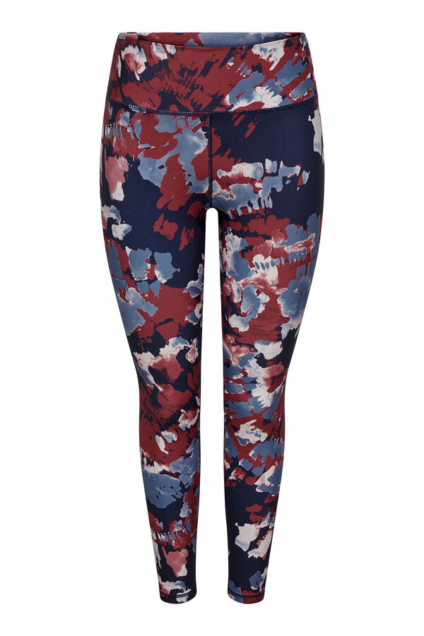 Only Play Leggings deportivos de dise&ntilde;o en azul marino, granate y blanco azul