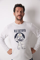 Women'secret Pijama largo hombre polar "Buzz Lightyear" gris