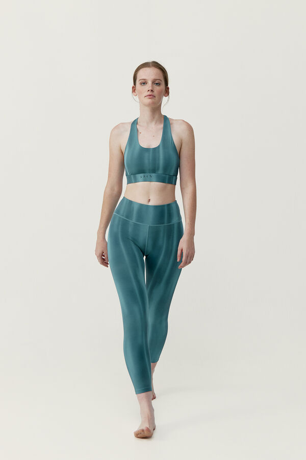 Born Living Yoga Top Blanche &Aacute;rtico azul