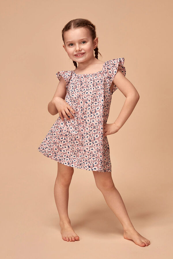 Gocco Vestido Playa Estampado Flores Rosa Medio rosa