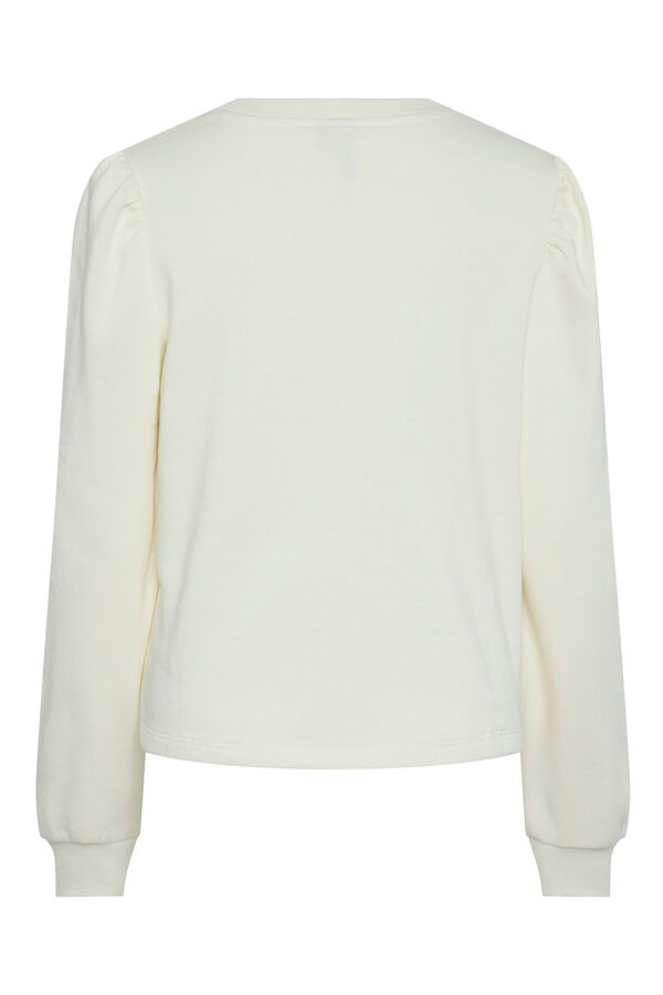 Pieces Sudadera lisa con fruncido gris