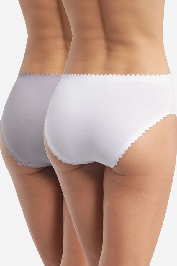 DIM Pacote de 2 cuecas midi de algod&atilde;o da linha Body Touch Cotton  multicolour