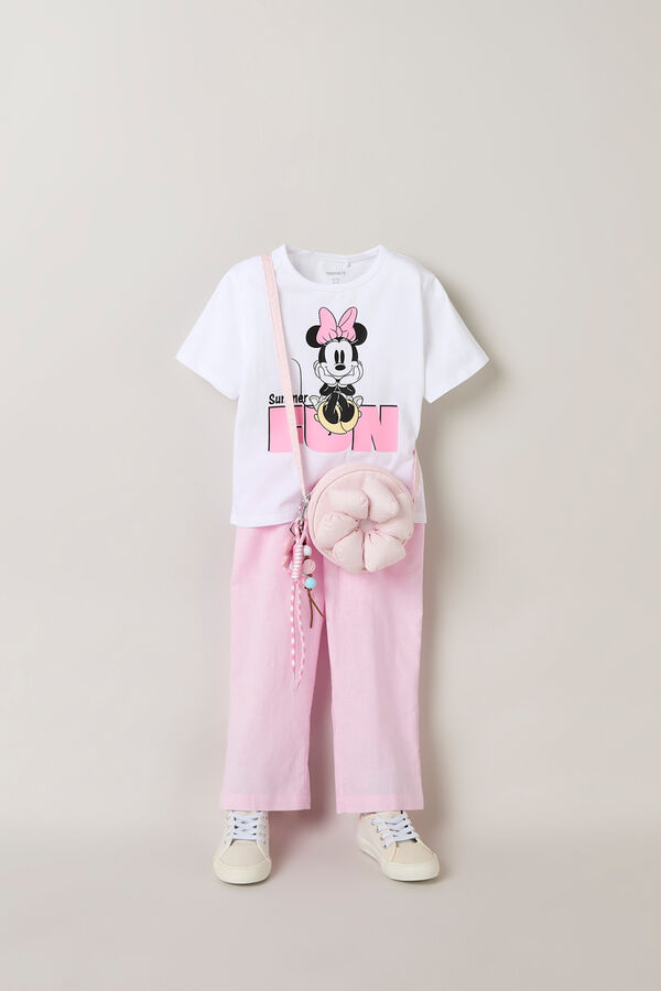 Name it T-shirt Minnie manga curta para menina branco