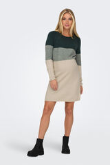 Only Maternity Vestido corto de punto maternity verde