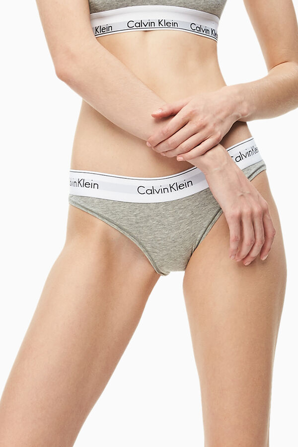 Calvin Klein Cuequinhas cós elástico Modern Cotton cinzento