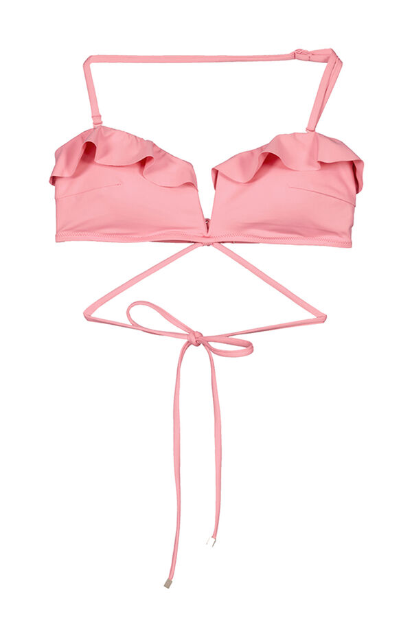 Womensecret Top bikini bandeau tiras rosa rosa