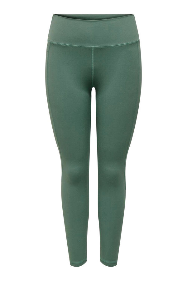 Only Play Leggings de cintura alta y bolsillo lateral verde