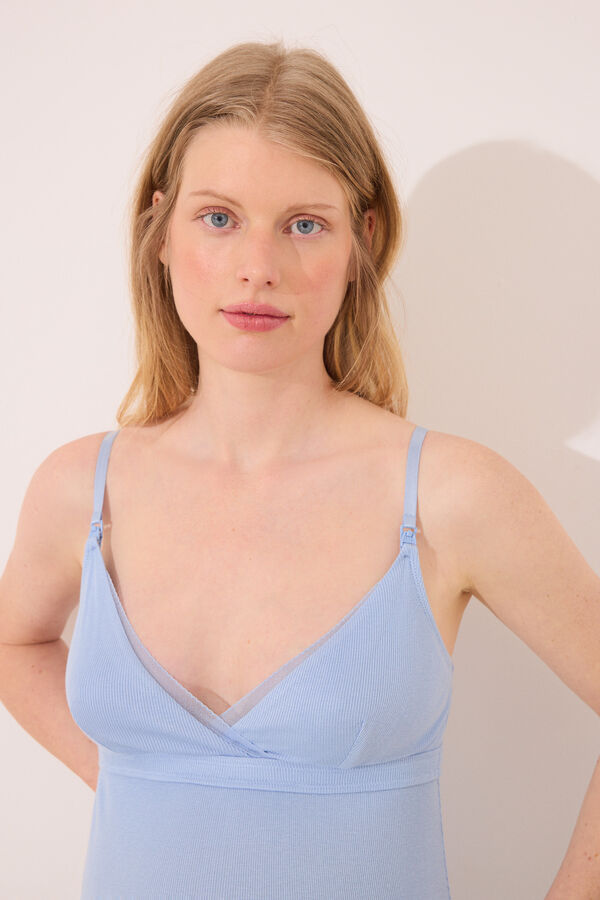 Women'secret Camis&oacute;n corto "maternity" viscosa azul azul