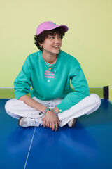 HI&BYE Sudadera felpa verde logo  verde