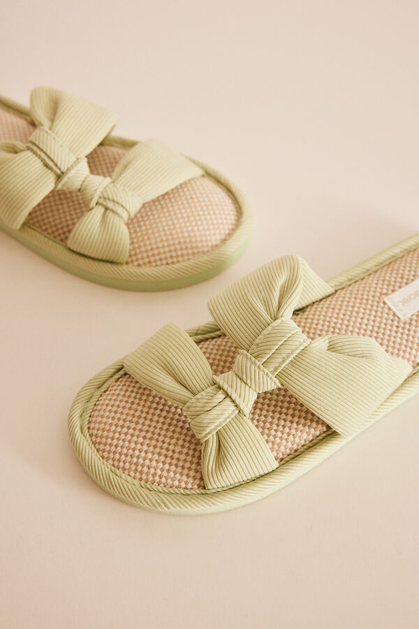 Women'secret Zapatilla casa nudo verde verde