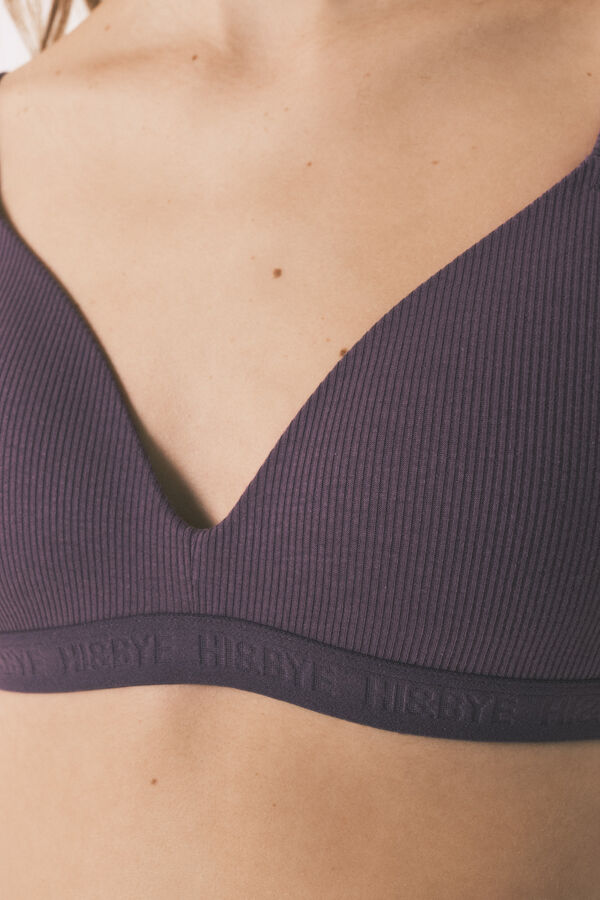 HI&BYE Soutien triangular com enchimento roxo rosa