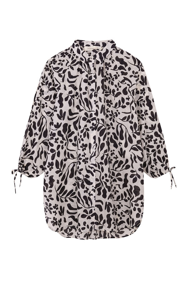 Women'secret Camisola praia flores b&w branco