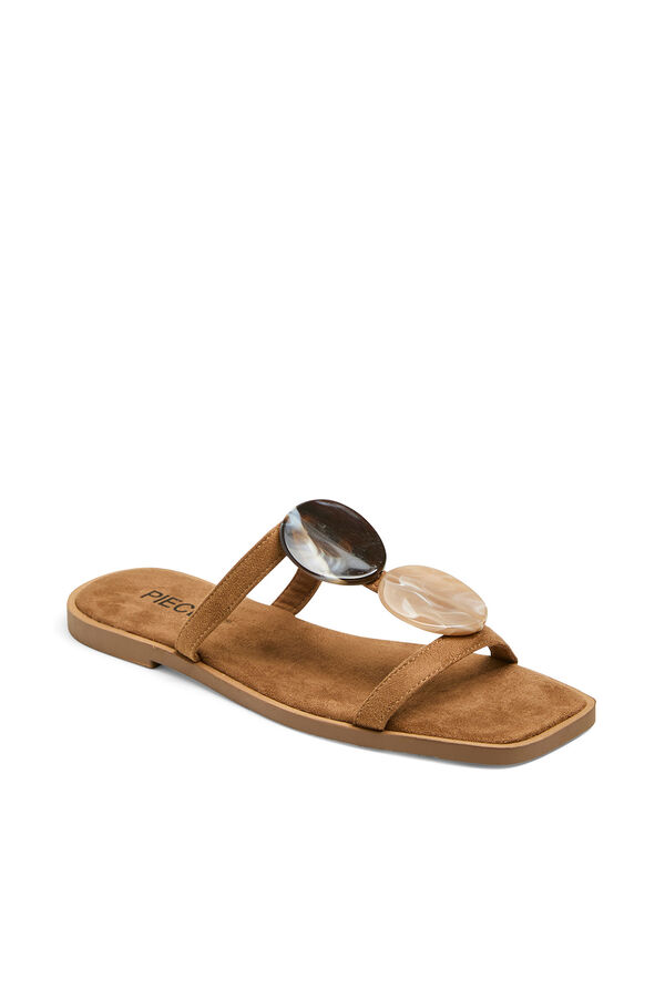 Pieces Sandalias planas nude