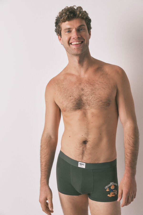 Women'secret Pack 2 calzoncillos b&oacute;xer algod&oacute;n Garfield kaki