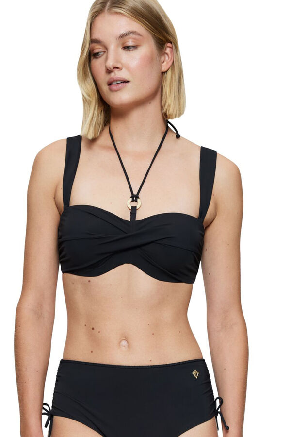 Triumph Top de bikini con relleno negro