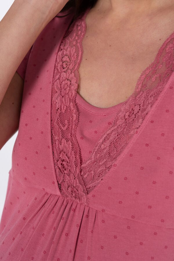 Ohma! Camis&oacute;n lactancia estampado fucsia