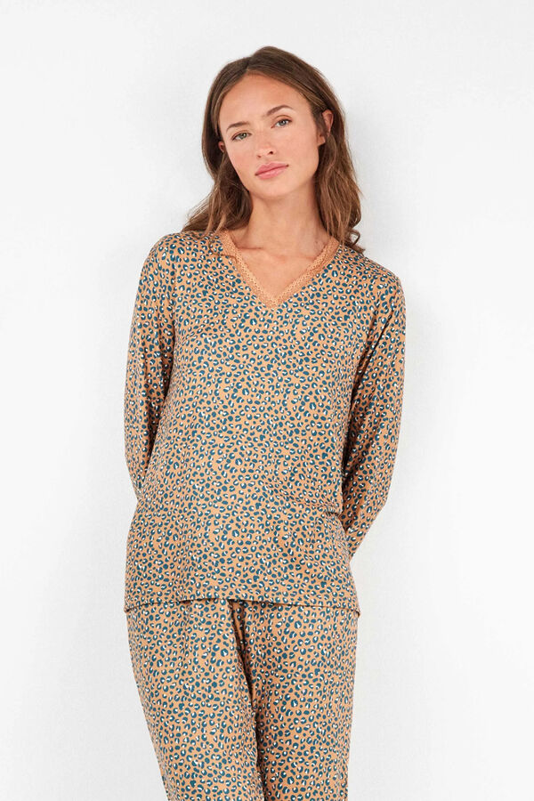 Gisela Pijama animal print blanco