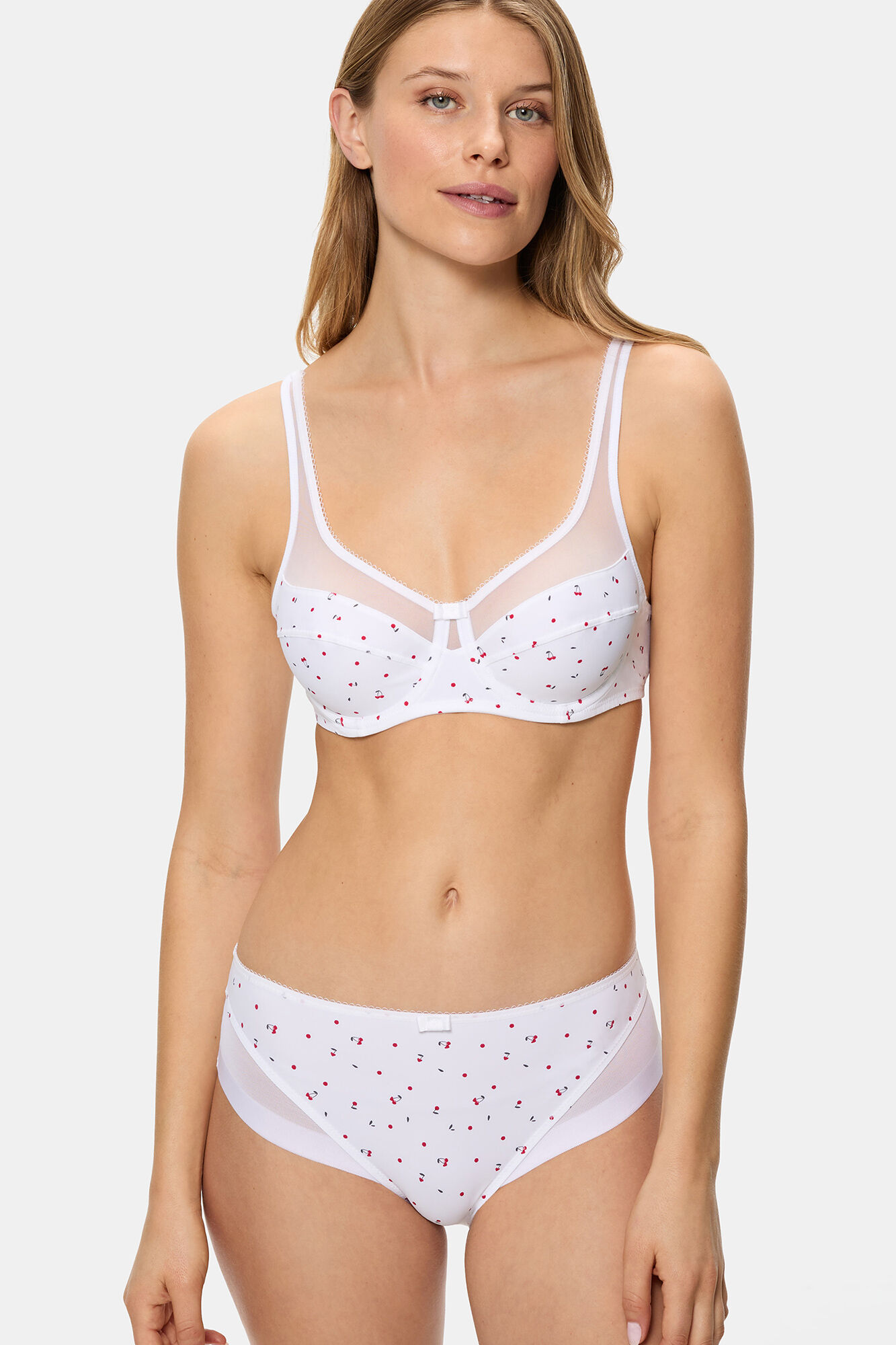 DIM Braga cl&aacute;sica Generous de suave microfibra y detalles en malla