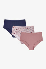 Penti Pack 3 Cuequinhas Cintura Alta estampado