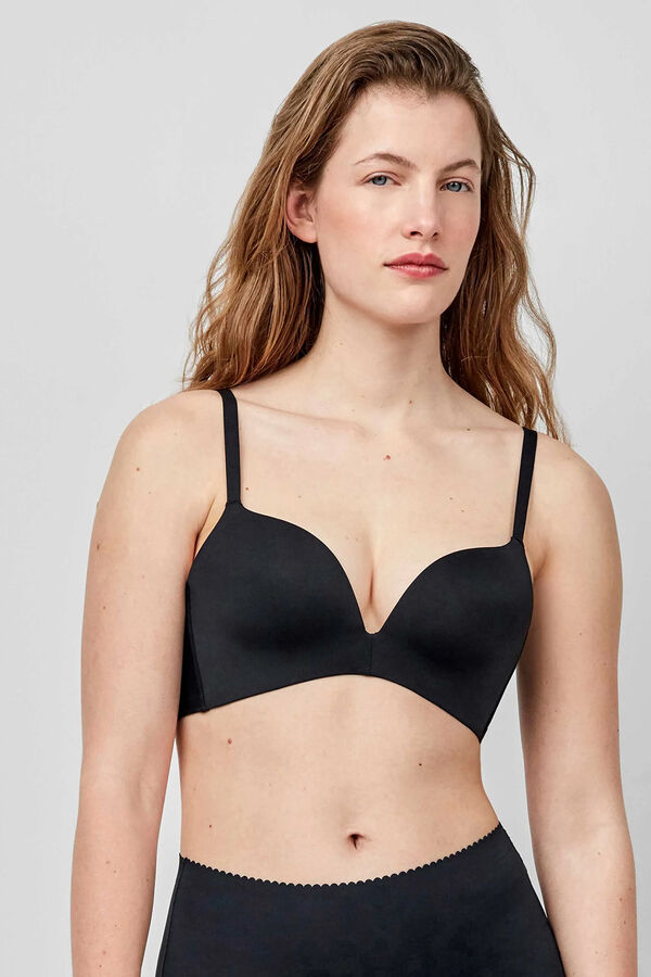 Gisela Soutien push-up com decote extremo preto