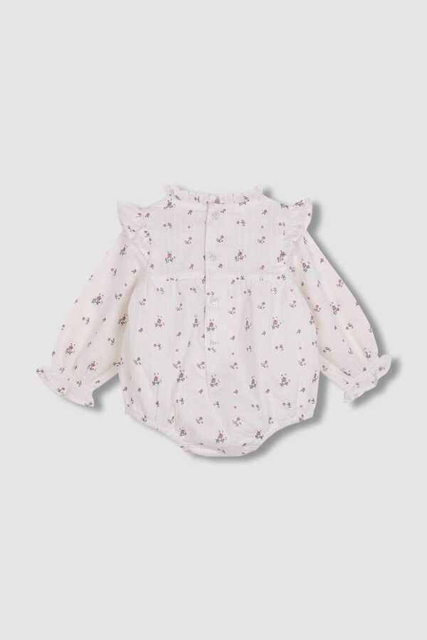 Gocco Rana cruda con florecitas blanco blanco