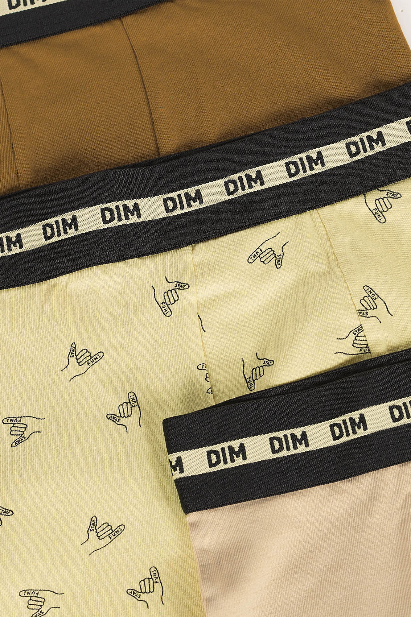 DIM Pack de 3 boxers de menino estampados com cintura el&aacute;stica