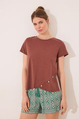 Women'secret Cal&ccedil;a de viscose com estampado geom&eacute;trica  verde