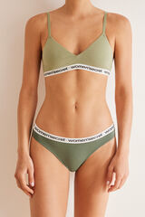 Women'secret Pack 3 bragas cl&aacute;sicas algod&oacute;n logo blanco