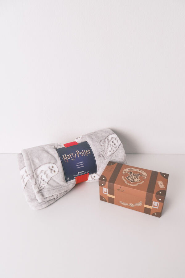 Women'secret Manta extrassuave estampado Hedwig cinzenta cinzento