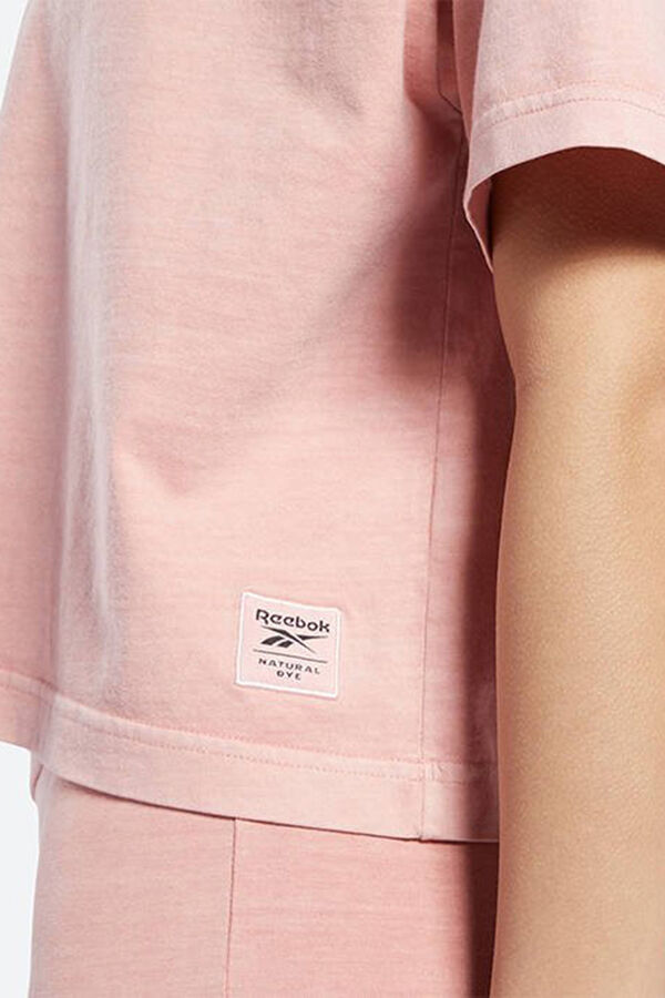 Reebok Camiseta crop rosa