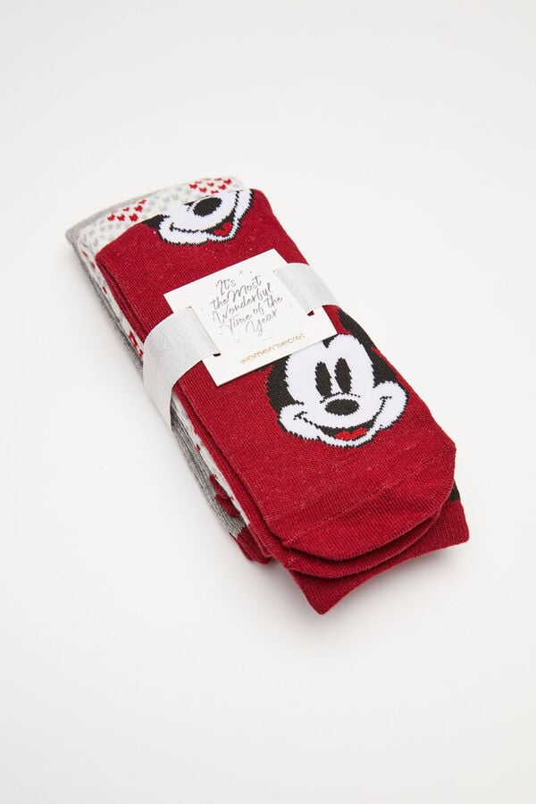 Pack meias algodão Mickey Mouse Ofertas em meias de mulher