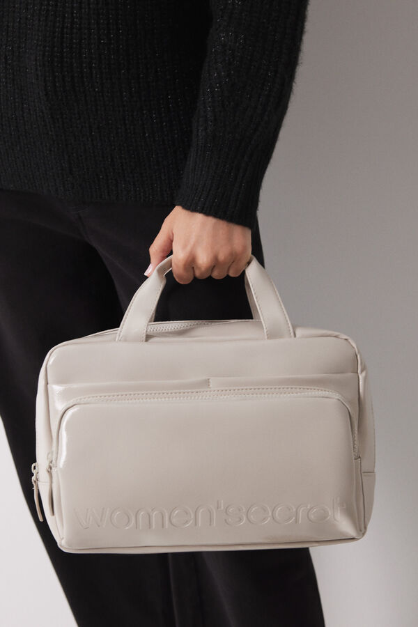 Women'secret Neceser malet&iacute;n charol marfil gris