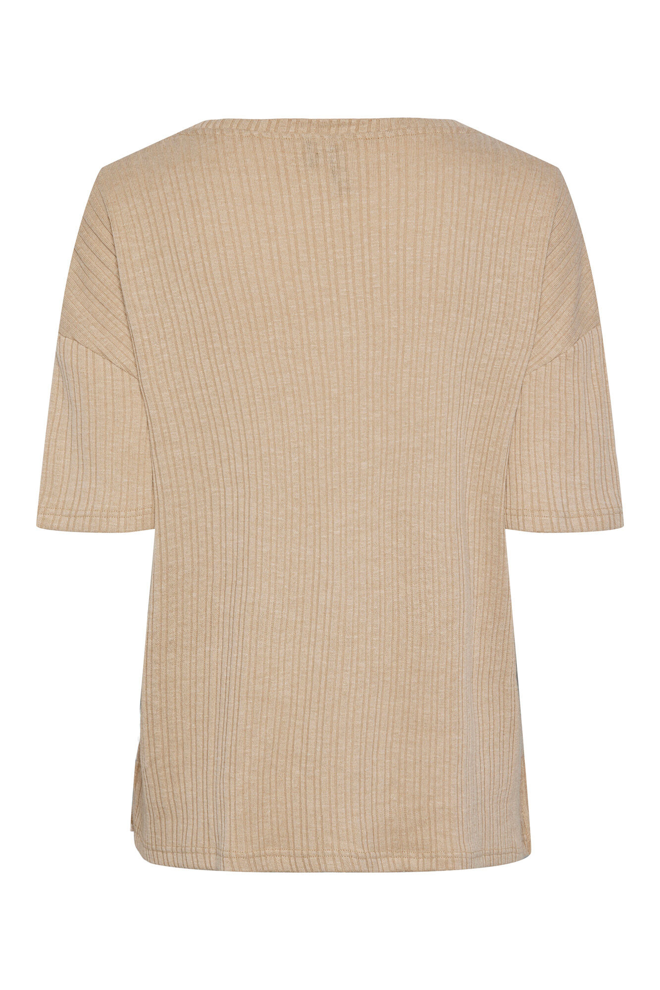 Pieces Camiseta de mujer de manga corta y cuello cerrado