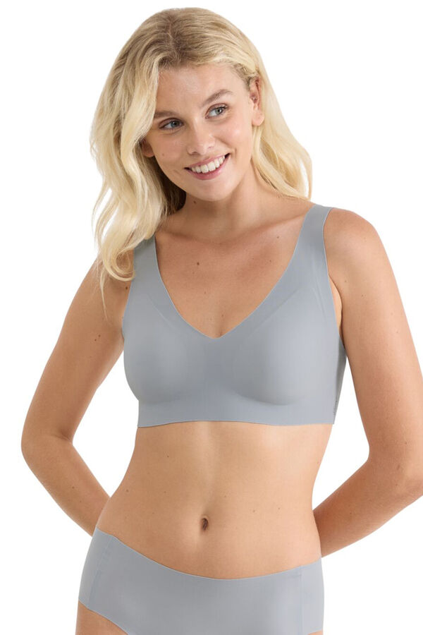 Sloggi Soutien bralette sem costuras em microfibra cinzento
