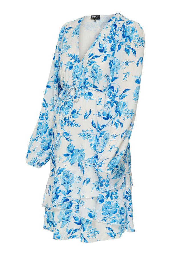 Only Maternity Vestido curto maternity azul