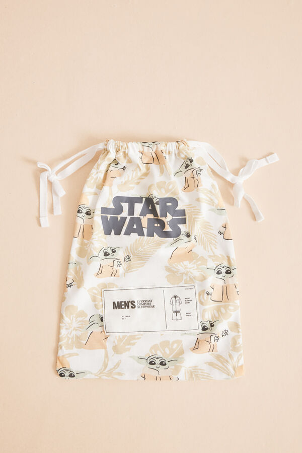 Women'secret Pijama camisero hombre 100% algod&oacute;n Grogu estampado