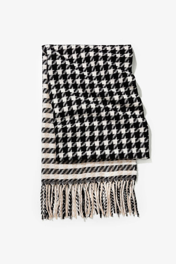 Vilanova Manta Bufanda con Mezcla de Patrones beige